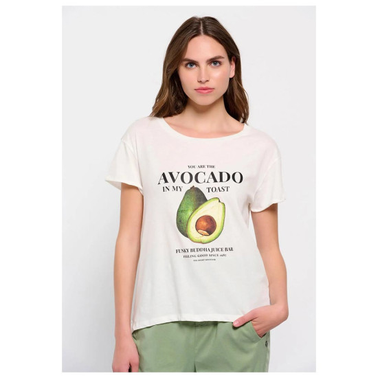 Funky Buddha Γυναικεία κοντομάνικη μπλούζα